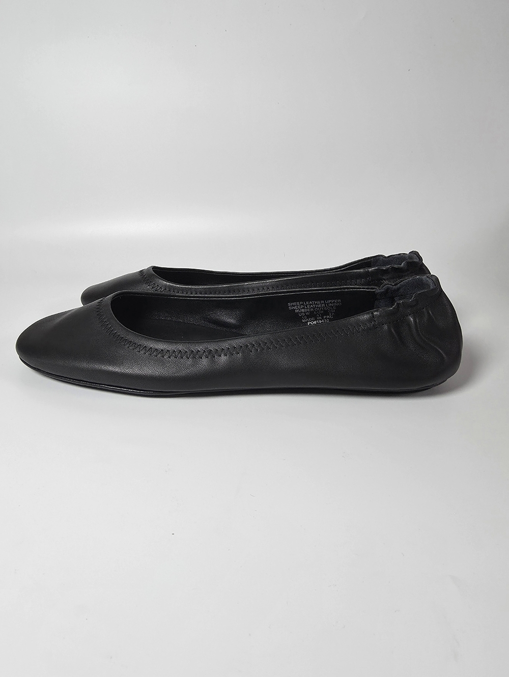 Quince Italian Leather On-The-Go Black Ballet Flat Woman's Size 10 - Picture 4 of 13